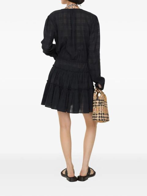 Burberry Check cotton voile dress - Black