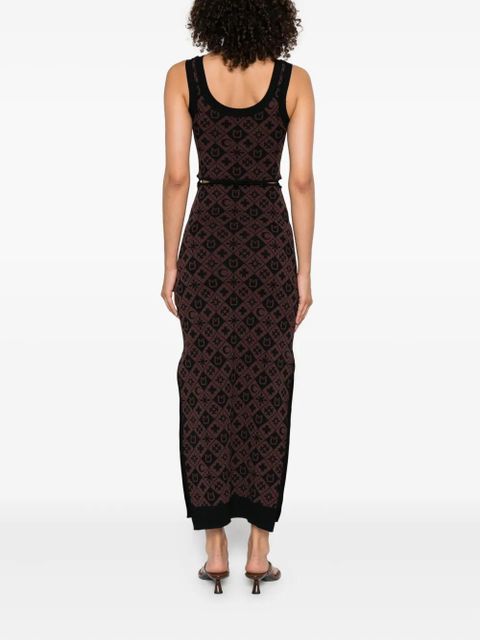 Nanushka cut-out patterned midi dress - Brown