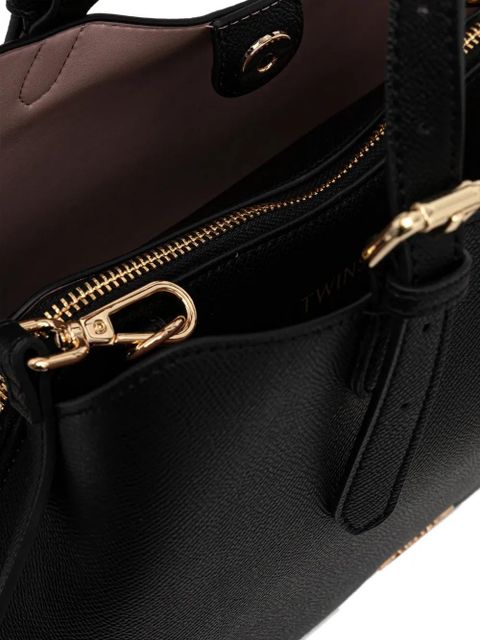 TWINSET logo-plaque tote bag - Black