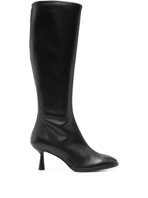 Aeyde 60mm leather knee-high boots - Black - zdjęcie produktu nr 1