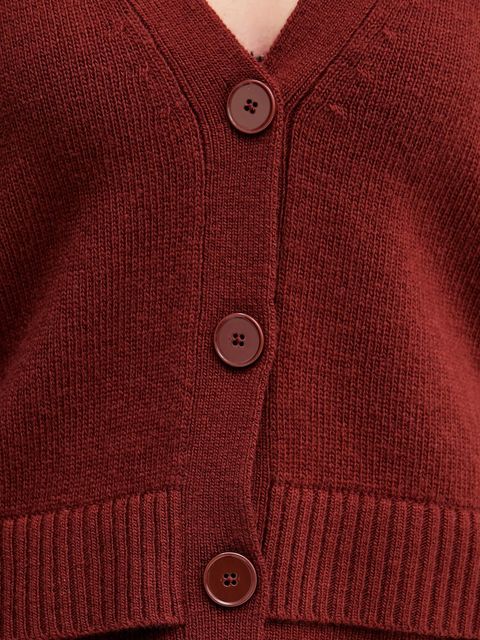 Sisley kardigan z dodatkiem wełny damski kolor pomarańczowy lekki 122WL602S