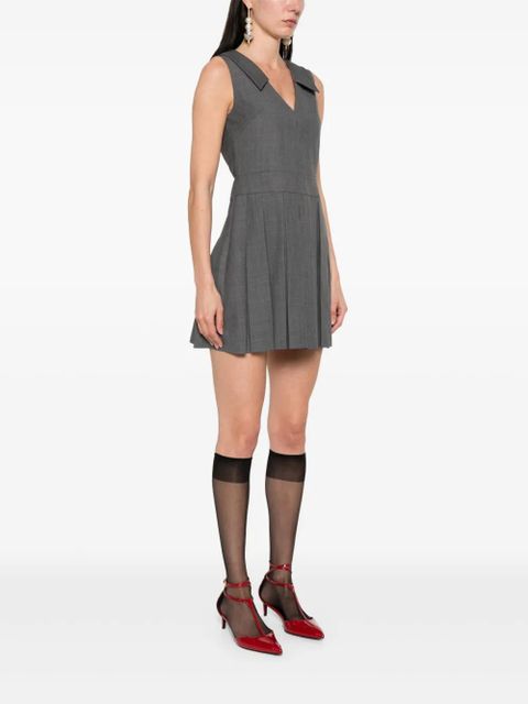 SHUSHU/TONG pleated mini dress - Grey