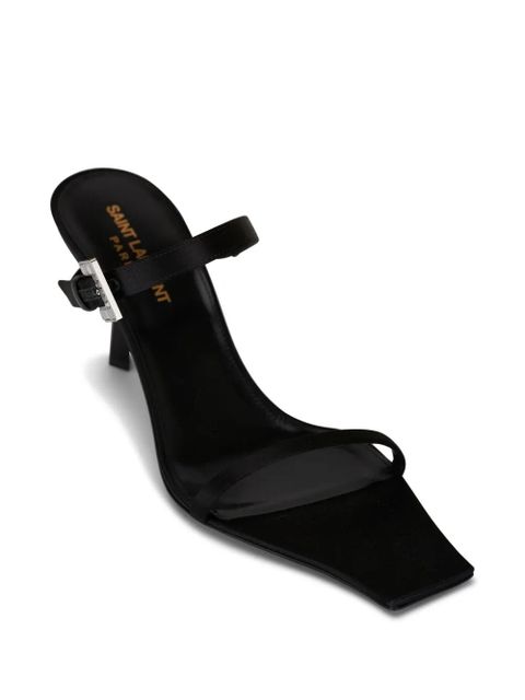 Saint Laurent Hope 75mm buckle-detailed sandals - Black - zdjęcie produktu nr 2