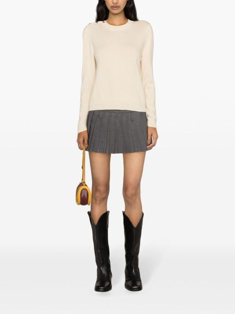 GANNI Mix merino-cashmere jumper - Neutrals - zdjęcie produktu nr 2