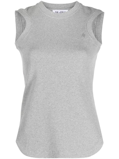 The Attico Reese ribbed tank top - Grey - zdjęcie produktu nr 1