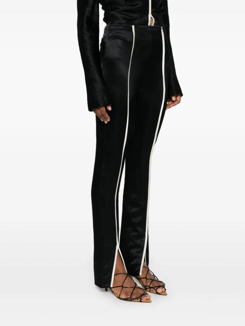 Nanushka contrasting-trim slim trousers - Black