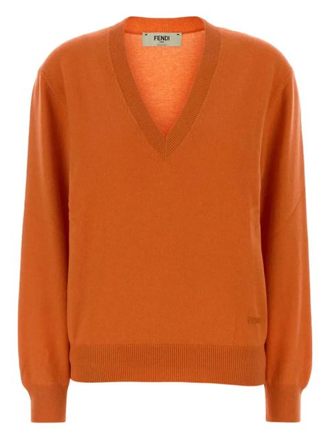 FENDI V-neck top - Orange - zdjęcie produktu nr 1