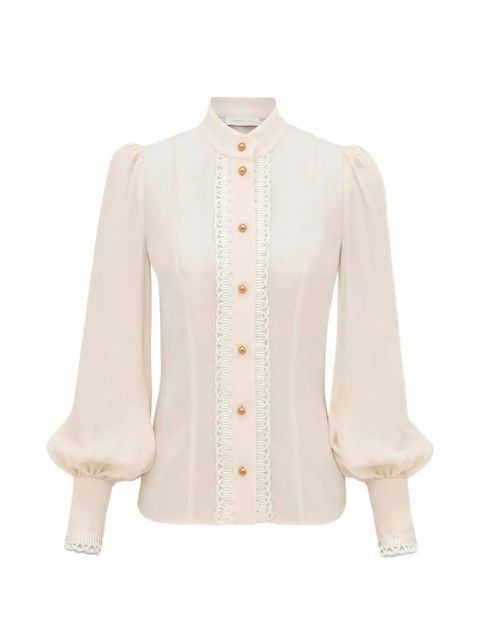 ZIMMERMANN button-fastening trim-detail blouse - Neutrals - zdjęcie produktu nr 1