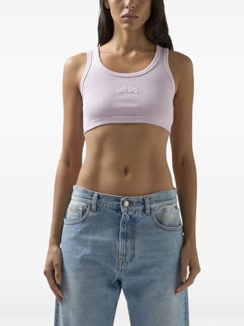 GCDS logo-detail crop top - Purple - zdjęcie produktu nr 2