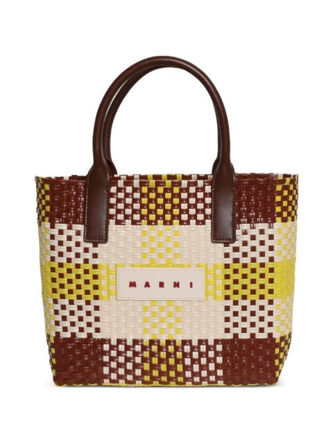 Marni woven top-handle tote bag - Brown - zdjęcie produktu nr 1