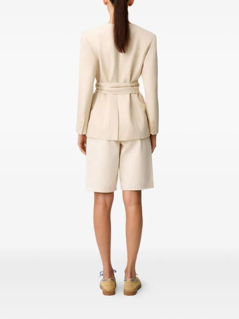 Claudie Pierlot belted pocket blazer - Neutrals