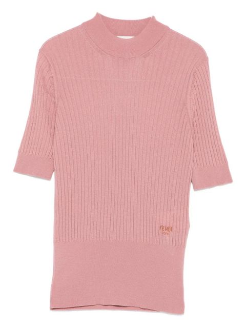 FENDI wool blend T-shirt - Pink - zdjęcie produktu nr 2