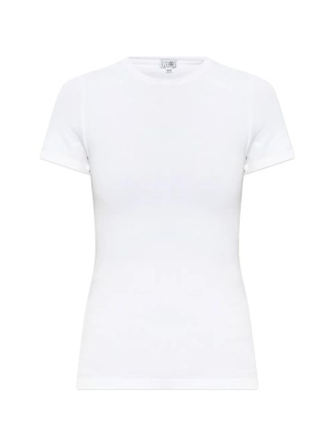 MM6 Maison Margiela ribbed-knit T-shirt - White - zdjęcie produktu nr 1