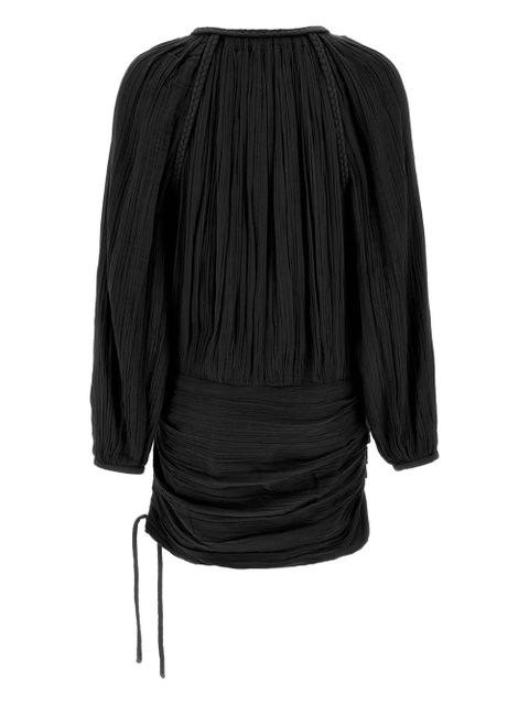 ISABEL MARANT Jaoni pleated long-sleeve dress - Black