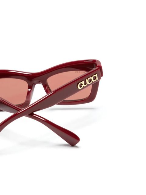Gucci Eyewear rectangle-frame sunglasses - Red
