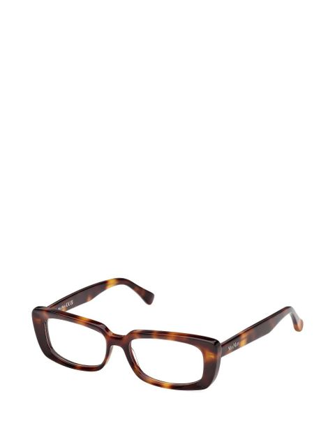 Max Mara Eyewear rectangle-frame glasses - Brown - zdjęcie produktu nr 2