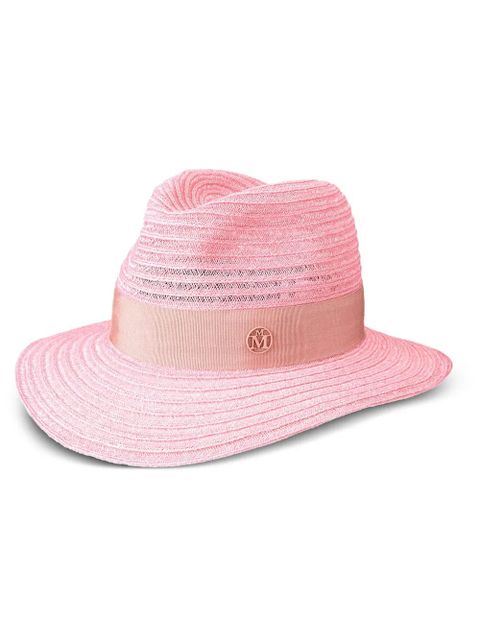 Maison Michel Henrietta logo-plaque hat - Pink - zdjęcie produktu nr 1