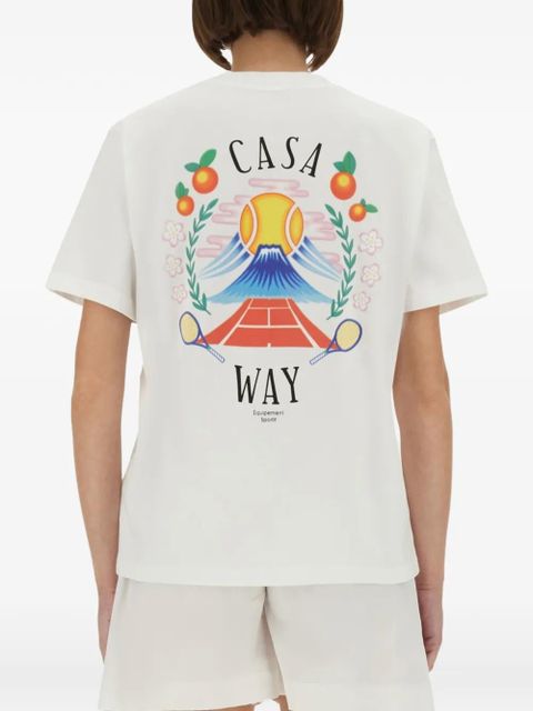 Casablanca logo-print T-shirt - White