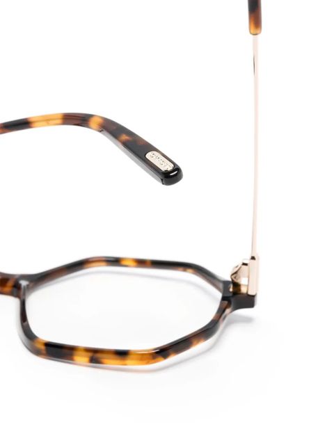 TOM FORD Eyewear geometric-frame glasses - Brown