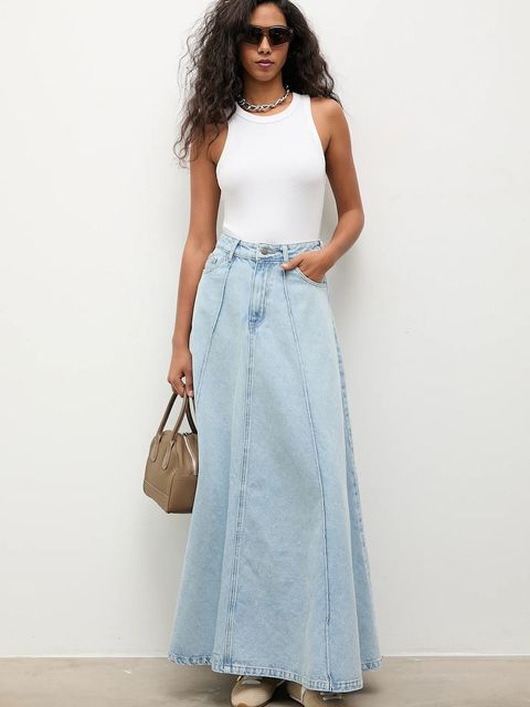 Answear.LAB spódnica jeansowa