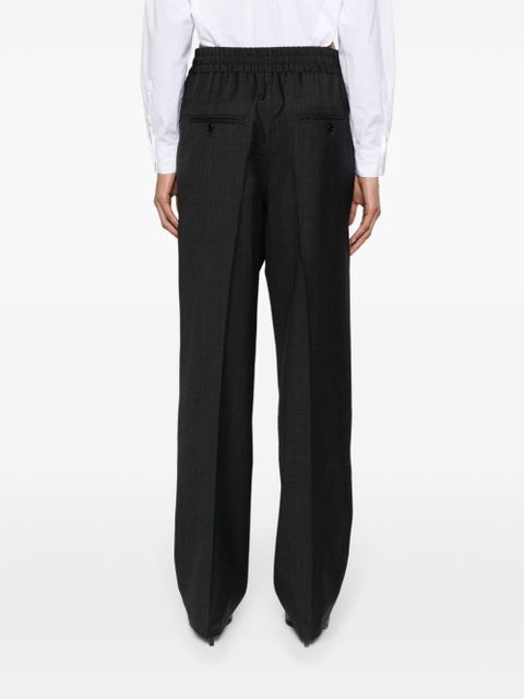 ISABEL MARANT Liska plaid wool trousers - Grey