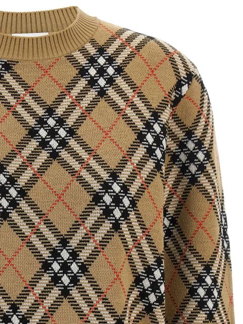 Burberry check-pattern wool sweater - Neutrals - zdjęcie produktu nr 2