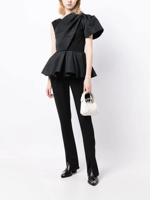 Alexander McQueen The Jewelled Hobo leather mini bag - White - zdjęcie produktu nr 2