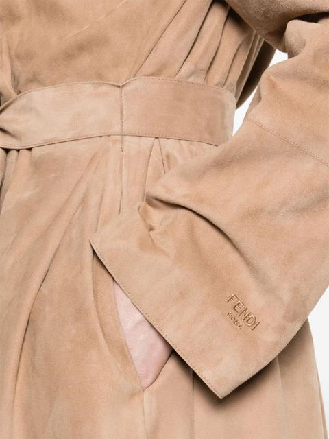 FENDI suede coat - Brown