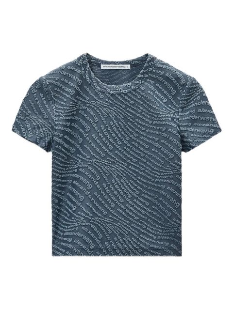 Alexander Wang logo-embossed short-sleeve top - Blue - zdjęcie produktu nr 1