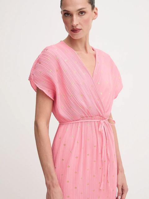 Never Fully Dressed sukienka kolor różowy maxi prosta NFDDR2845