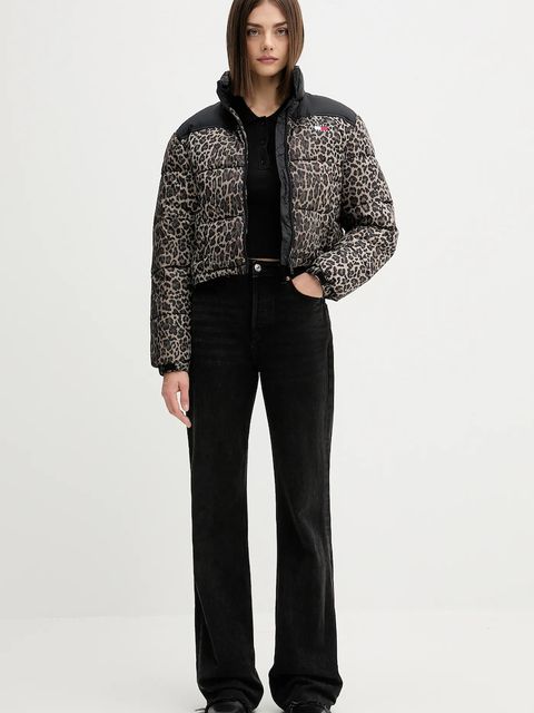 Tommy Jeans kurtka kolor brązowy zimowa DW0DW21967