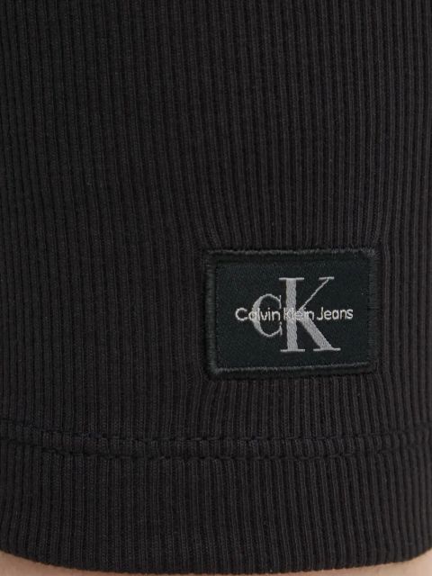 Calvin Klein Jeans sukienka kolor czarny midi dopasowana J20J225263