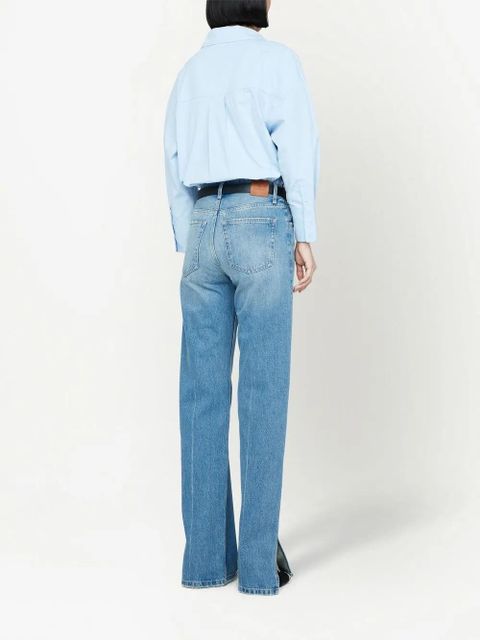 ANINE BING Roy mid-rise straight jeans - Blue