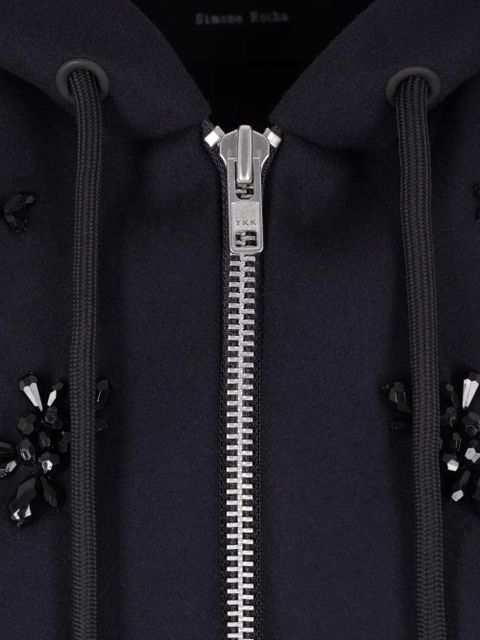 Simone Rocha embellished hooded jacket - Blue