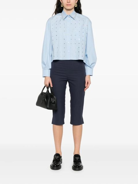 SANDRO embellished cotton shirt - Blue