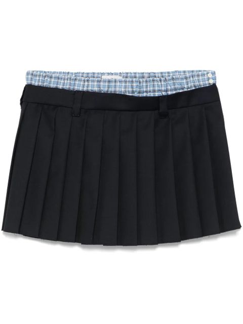 Miu Miu pleated mini skirt - Blue - zdjęcie produktu nr 1