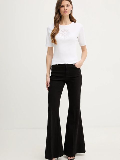 Twinset t-shirt bawełniany damski kolor biały 261TP2091 - zdjęcie produktu nr 2