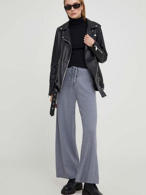 Answear Lab sweter z kaszmirem kolor czarny lekki z golfem - zdjęcie produktu nr 2