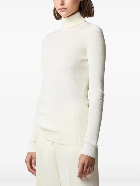 Tod's roll-neck ribbed-knit jumper - White