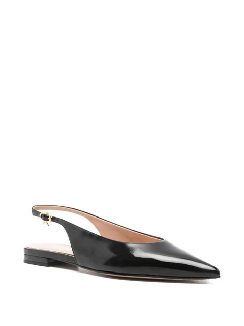 Gianvito Rossi slingback pointed flat pumps - Black - zdjęcie produktu nr 2