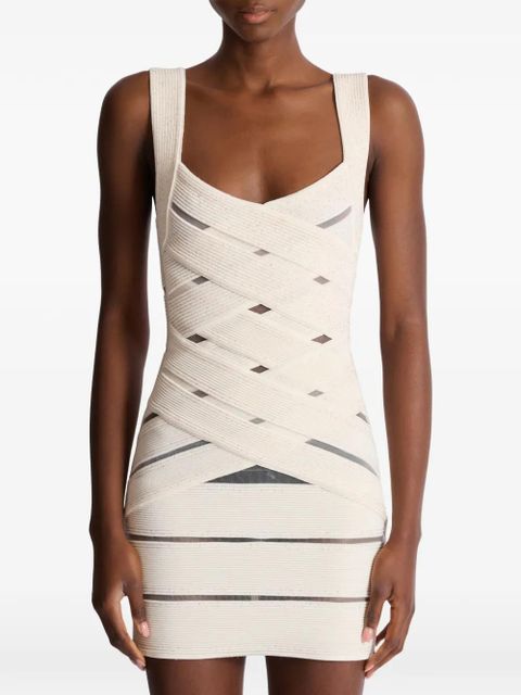 Balmain sleeveless mini dress - Neutrals - zdjęcie produktu nr 1