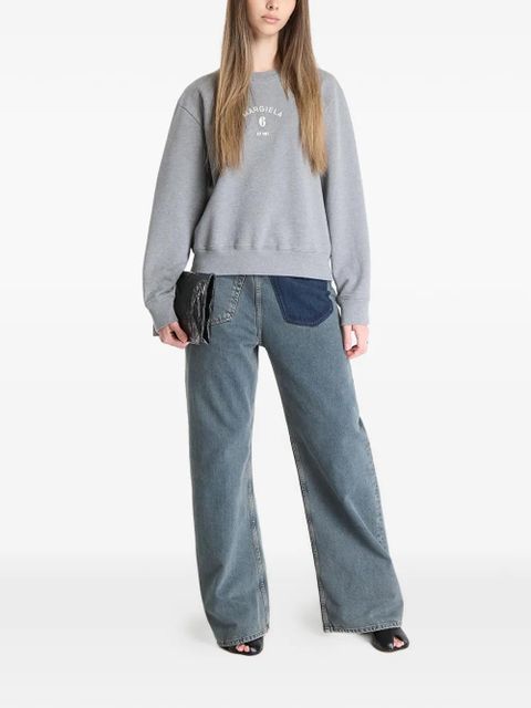 MM6 Maison Margiela logo-print sweatshirt - Grey - zdjęcie produktu nr 2