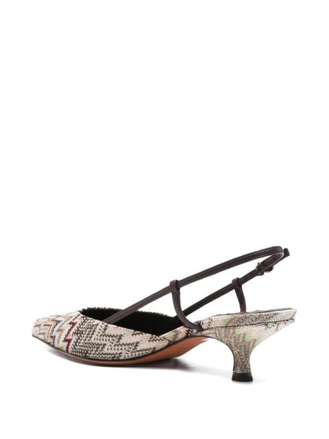 Missoni point-toe slingback pumps - Neutrals