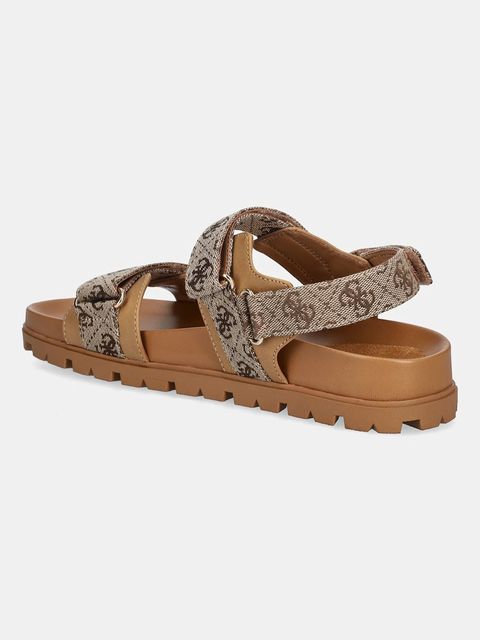 Guess sandały FLORIZY2 damskie kolor brązowy FLPZY2 FAL03
