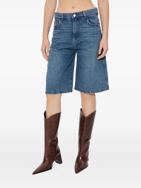 Coperni logo-belt shorts - Blue