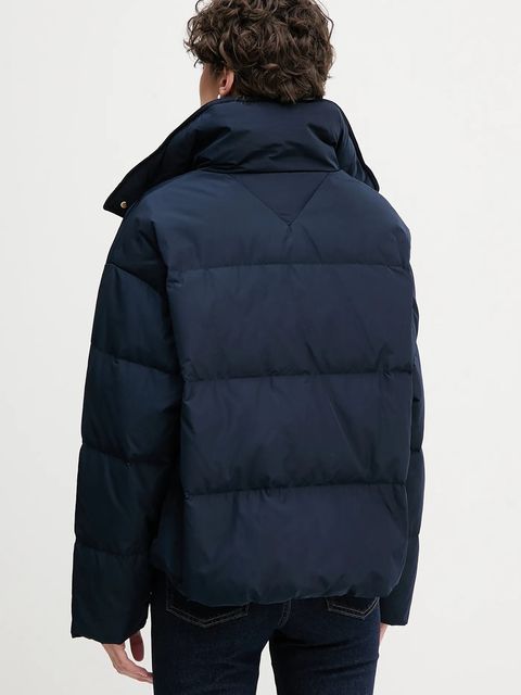 Tommy Hilfiger kurtka puchowa kolor granatowy zimowa oversize WW0WW47294