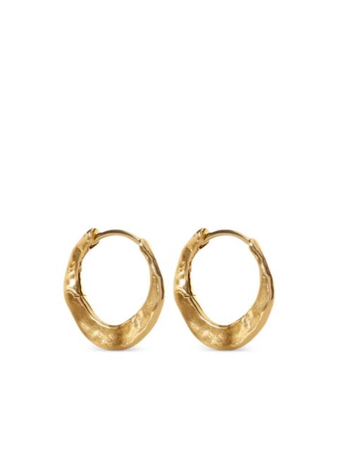 Monica Vinader Capri hammered huggie earrings - Gold - zdjęcie produktu nr 1