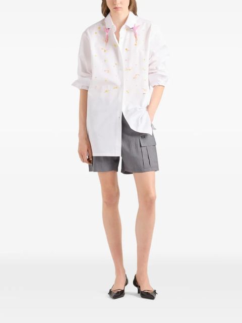 Prada embroidered poplin shirt - White - zdjęcie produktu nr 2