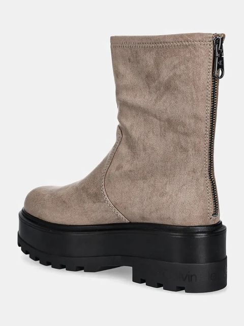 Calvin Klein Jeans botki FLATFORM ZIP MG SS