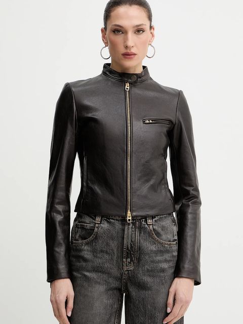 Miss Sixty kurtka skórzana kolor brązowy przejściowa 6S3LJ58000 - zdjęcie produktu nr 1